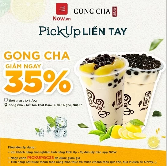 Banner trà sữa dành cho Gong Cha